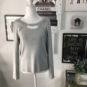 Calvin Klein Gray Long Sleeve Stylish Sweater